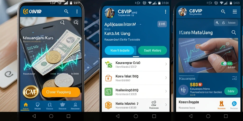 Antarmuka C8VIP menampilkan grafik nilai tukar mata uang dengan tampilan yang bersih.