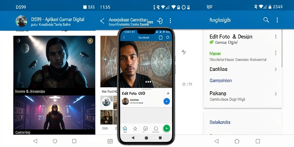 Tampilan antarmuka utama DS99 yang menarik dan fungsional.