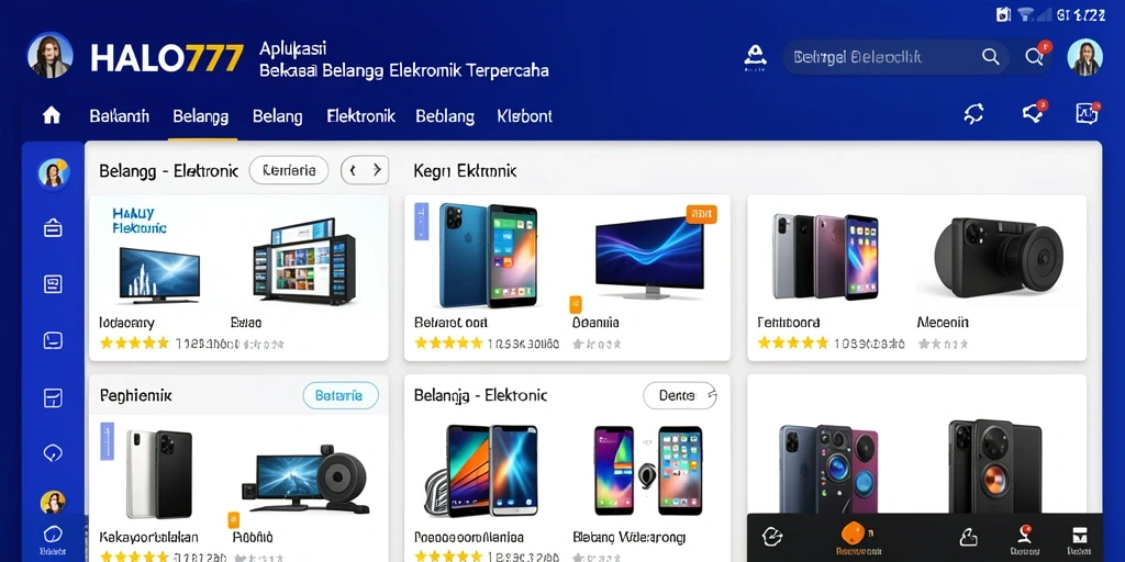 Antarmuka pengguna HALO777 yang intuitif dan menarik untuk belanja elektronik.