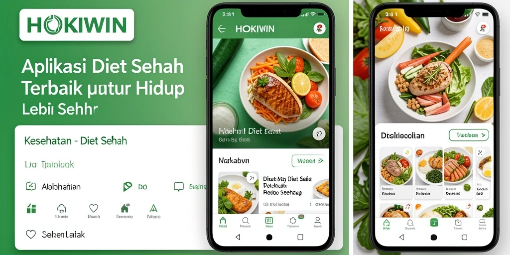 Tampilan antarmuka HOKIWIN yang menarik dan informatif untuk Diet Sehat.