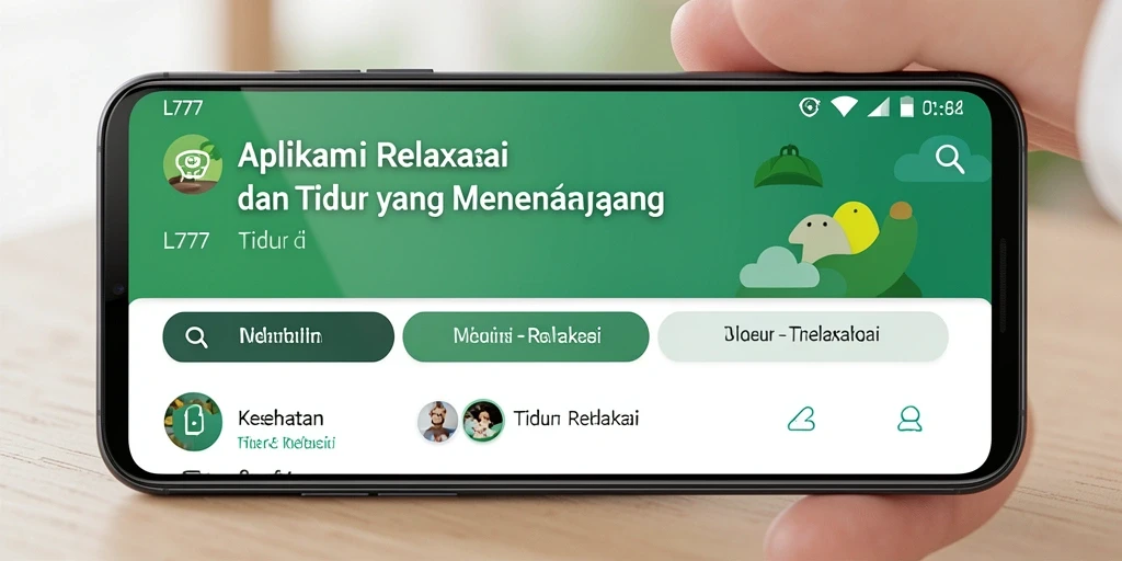 Antarmuka aplikasi L777 yang menenangkan dan fungsional.