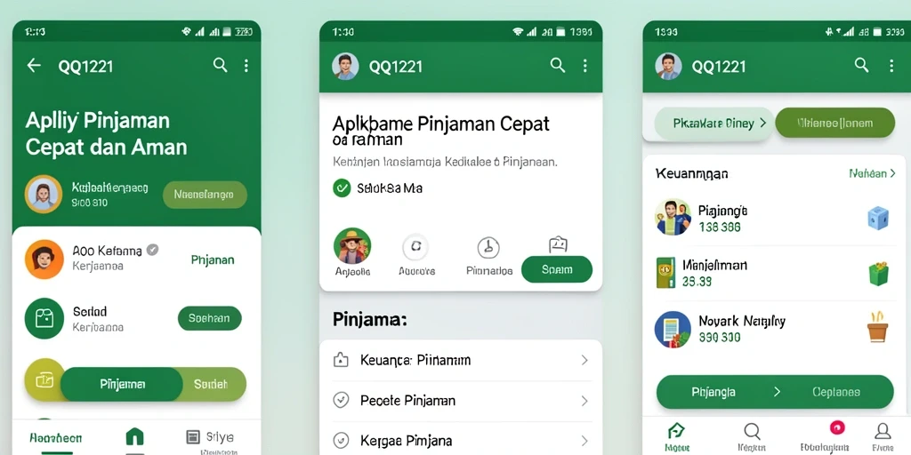 Tampilan antarmuka aplikasi QQ1221 yang sederhana dan efisien.