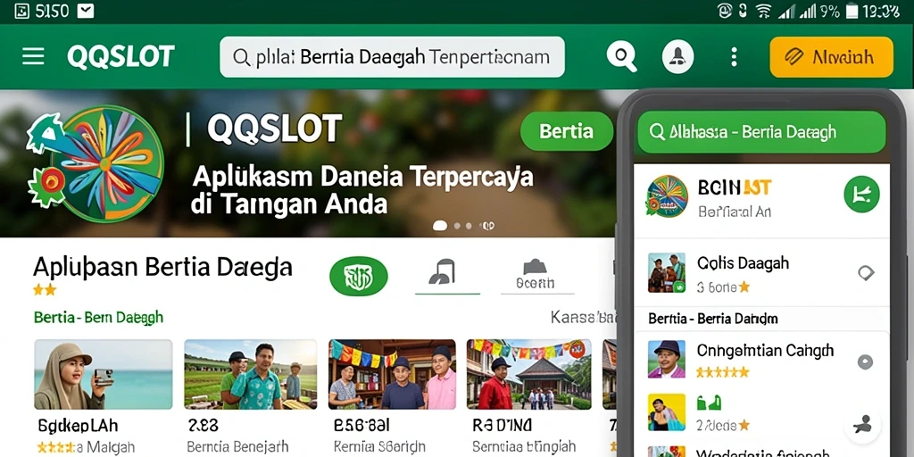 Tampilan antarmuka aplikasi QQSLOT yang menarik dan informatif.