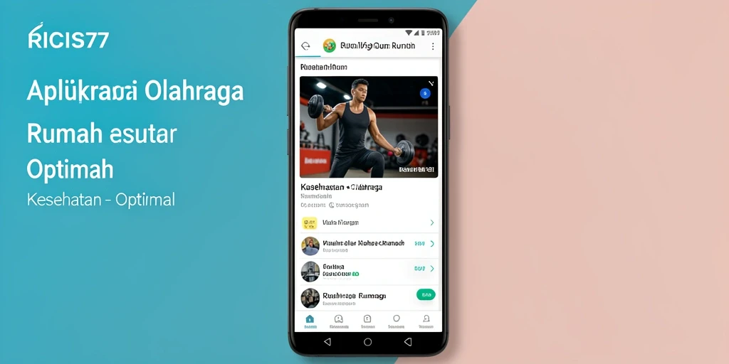 Tampilan antarmuka RICIS77 yang intuitif untuk olahraga di rumah.