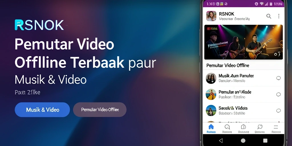 Tampilan antarmuka RSNOK yang user-friendly untuk pemutar video offline.